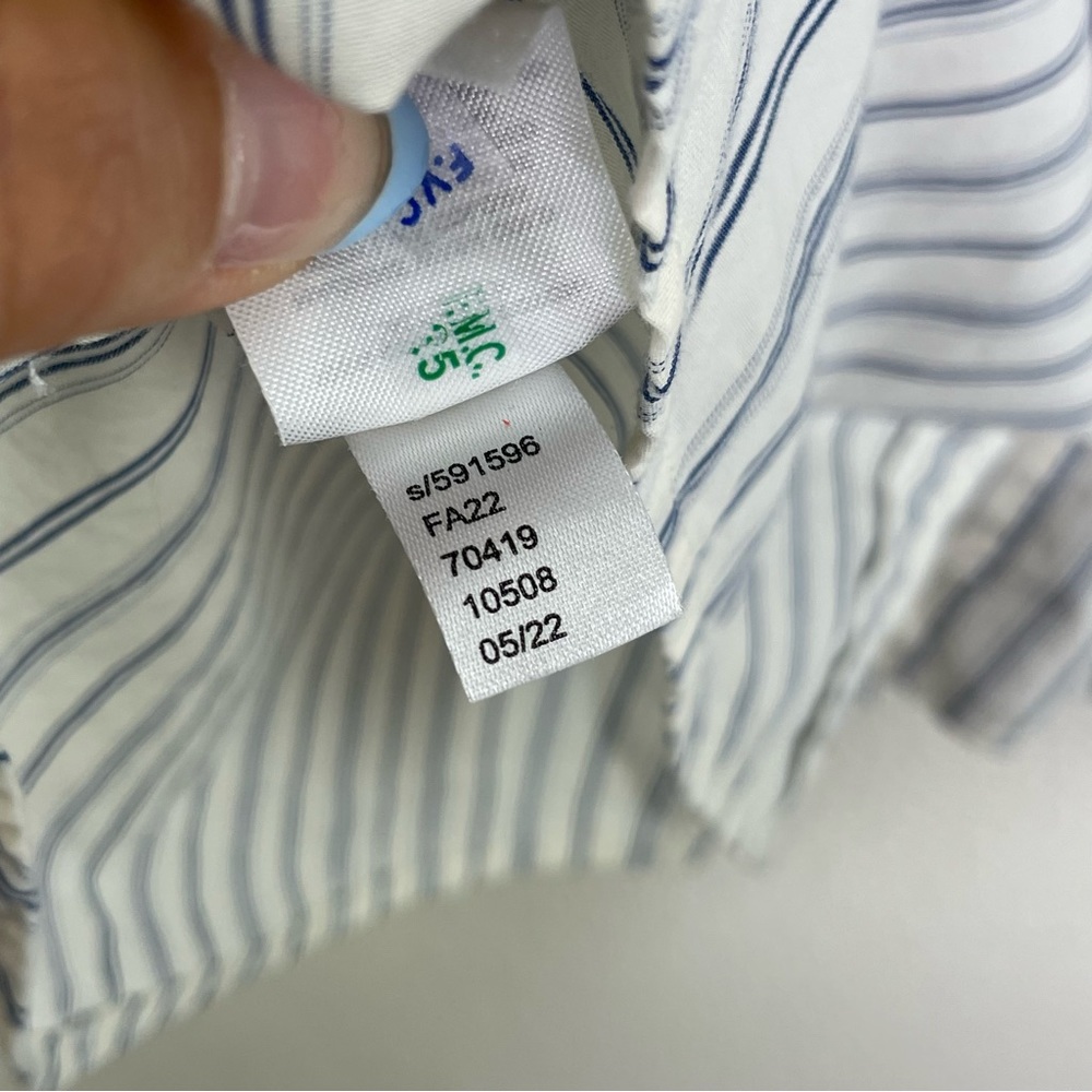 Loft Striped Everyday Shirt in Blue and White size XL - Picture 9 of 12